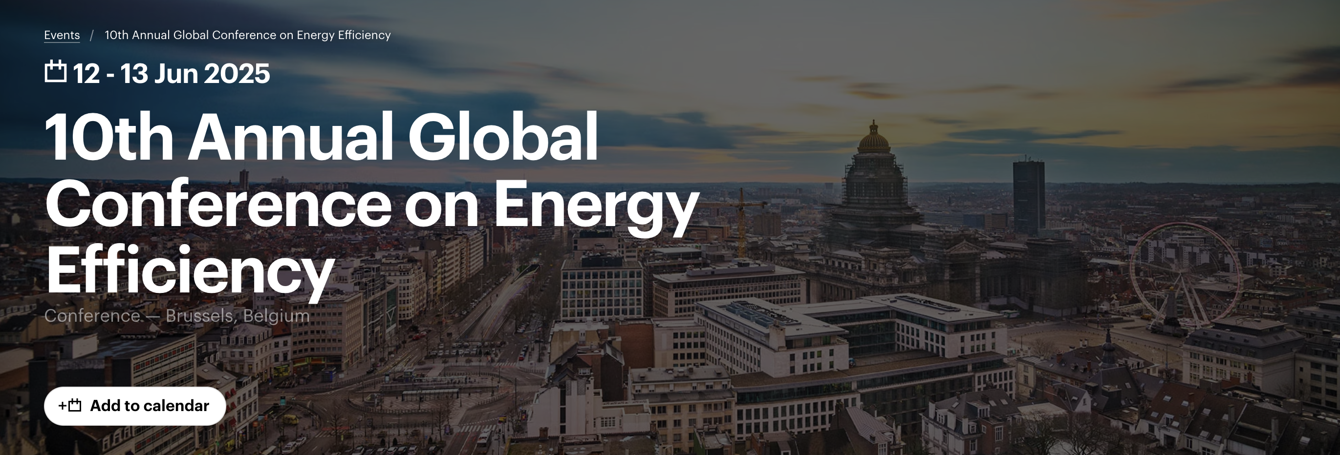 10th IEA Annual Global Conference on Energy Efficiency